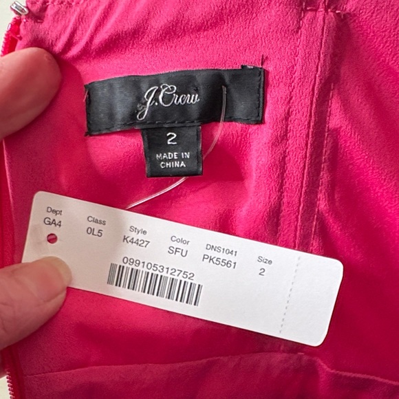NWT J Crew Hot Pink Lace Tailored Slip Dress Women’s Sz 2 - Picture 2 of 8